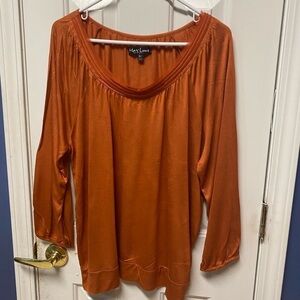 Max Love women oversized burnt orange blouse M